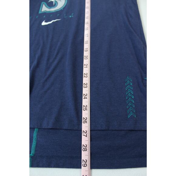 Nike Seattle Mariners MLB Navy White Sleeve T-Shirt Men's Size Large - Picture 8 of 8